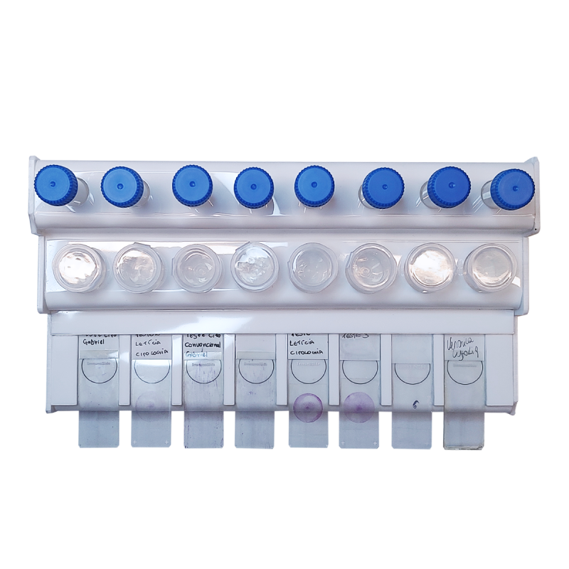 Rack para Leitura de Laminas e Controle de Frascos para Citologia em Base Líquida - Lâminas, Tubo Falcon e Frascos pop