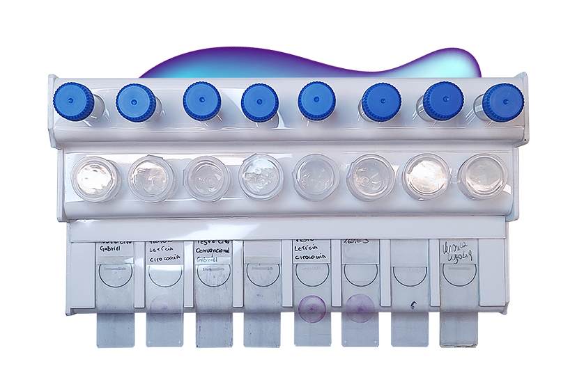 Rack para Leitura de Laminas e Controle de Frascos para Citologia em Base Líquida - Lâminas, Tubo Falcon e Frascos pop